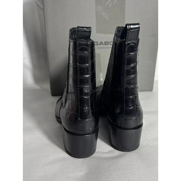Vagabond Shoemakers Black Leather Alligator Heeled Boots Size 37 Size US 6.5-7 - Picture 8 of 11